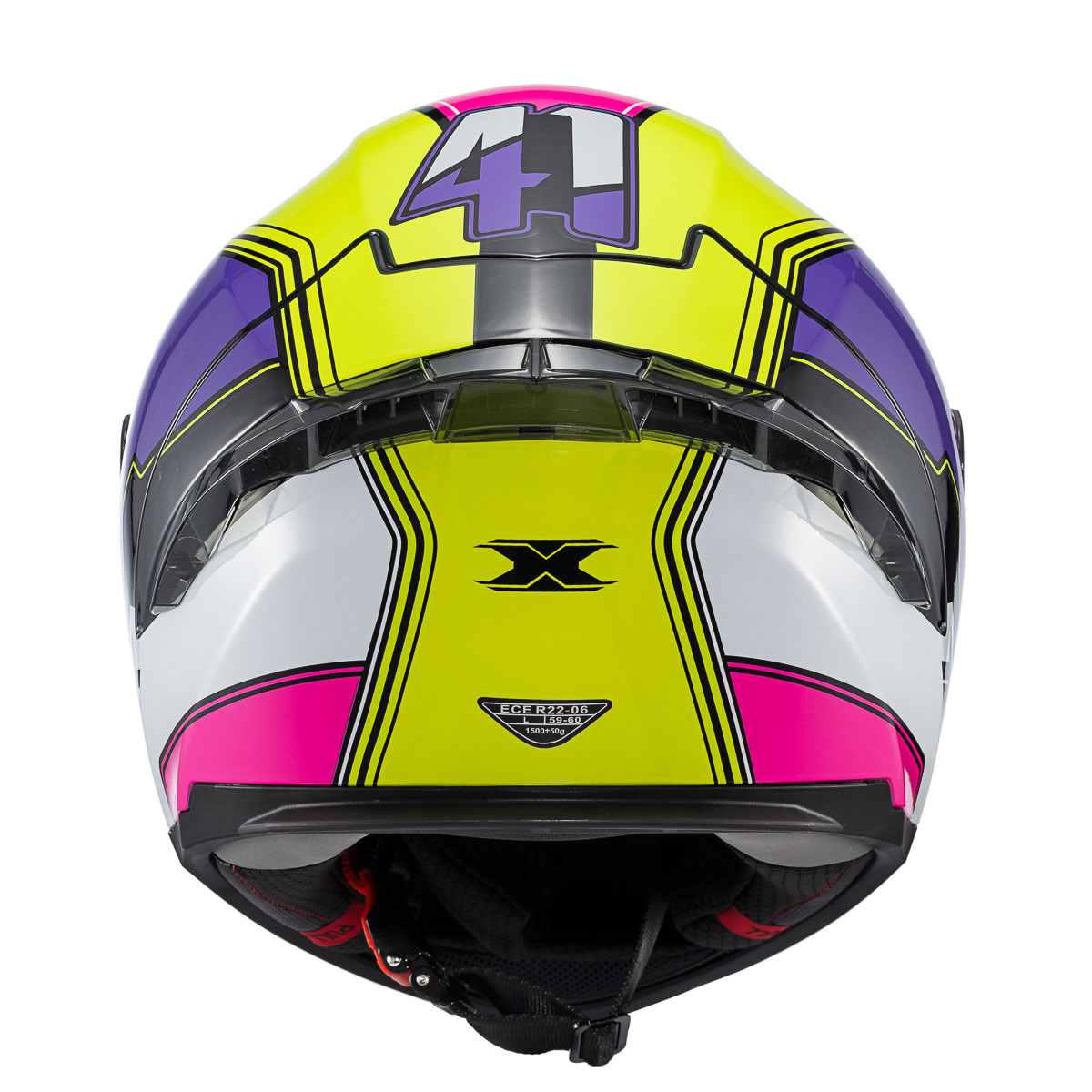 Capacete Moto Texx Raptor Hornet Verde Roxo Branco Rosa