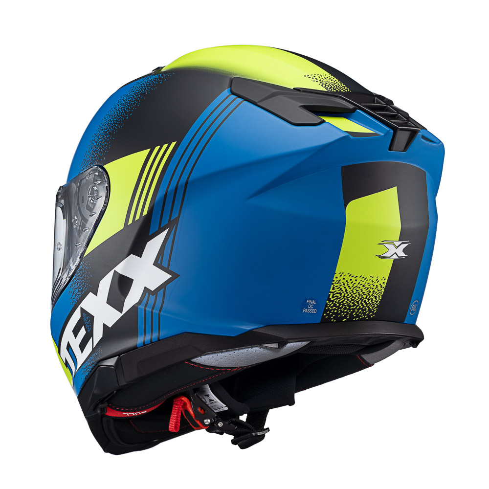 Capacete Moto Texx Kaiman Track Verde Preto Azul Fosco
