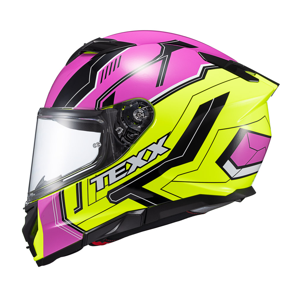 Capacete Moto Texx Kaiman Teaser Rosa Preto Verde