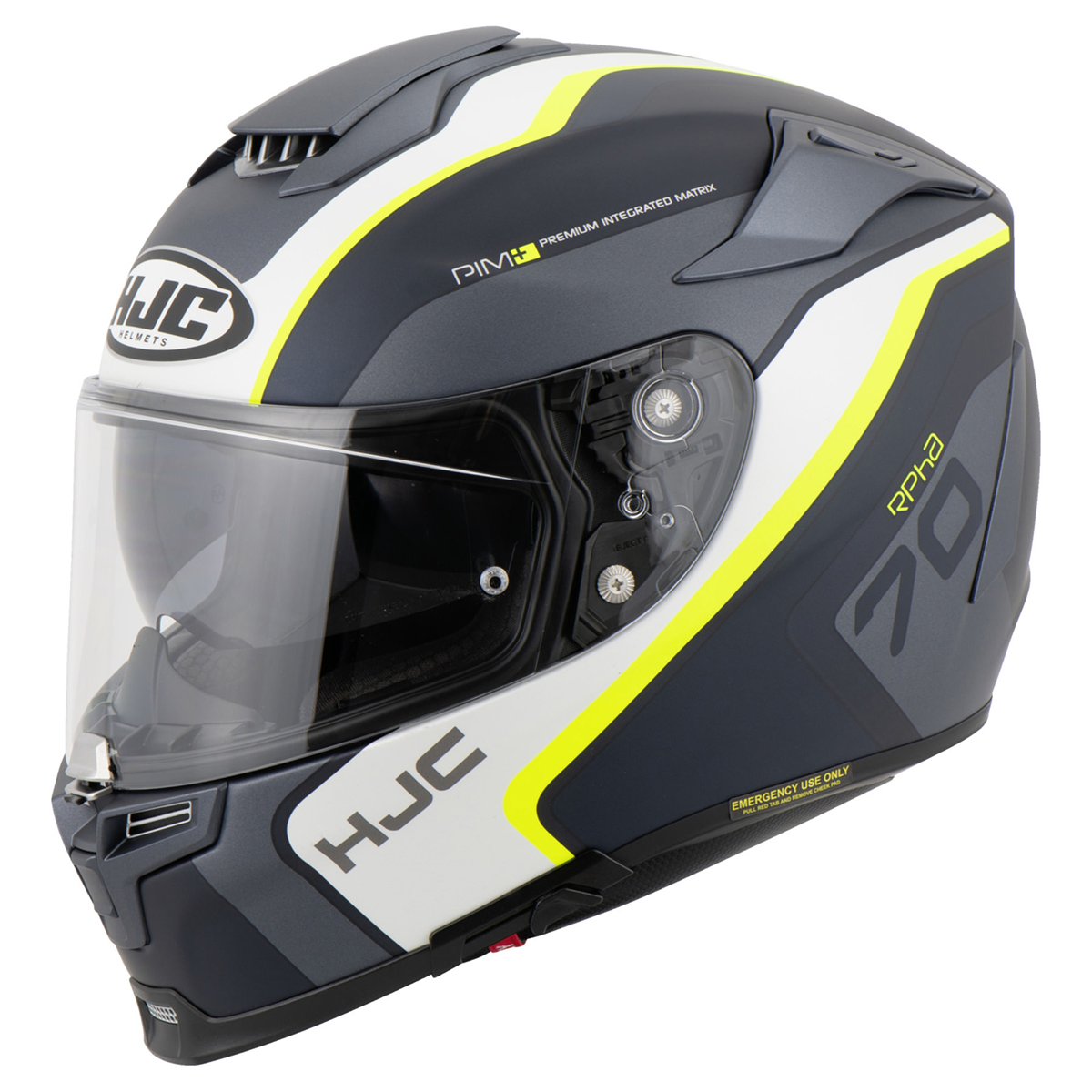 Capacete Moto Hjc Rpha 70 Kroon Preto Branco Verde