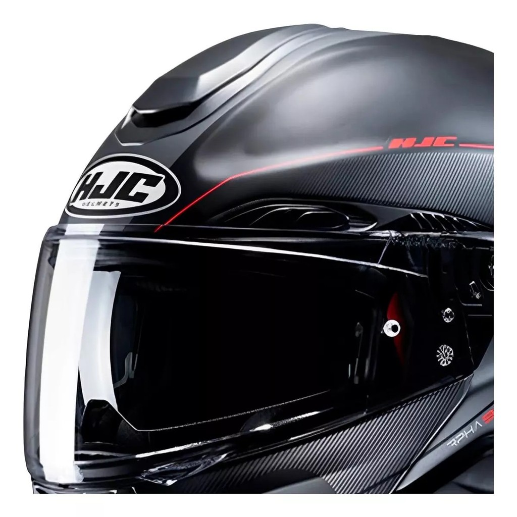 Capacete Moto Hjc Rpha 91 Combust Preto Chumbo Vermelho