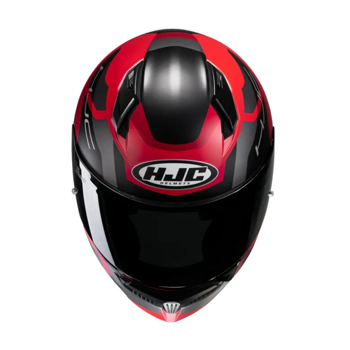 Capacete Moto Hjc C10 Tins Vermelho Cinza Preto