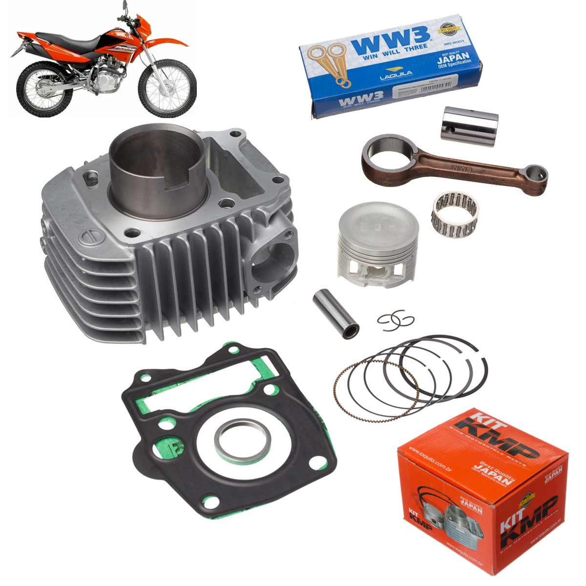 Kit Cilindro Biela Bros 150 OHC 2003 2004 2005 Original KMP