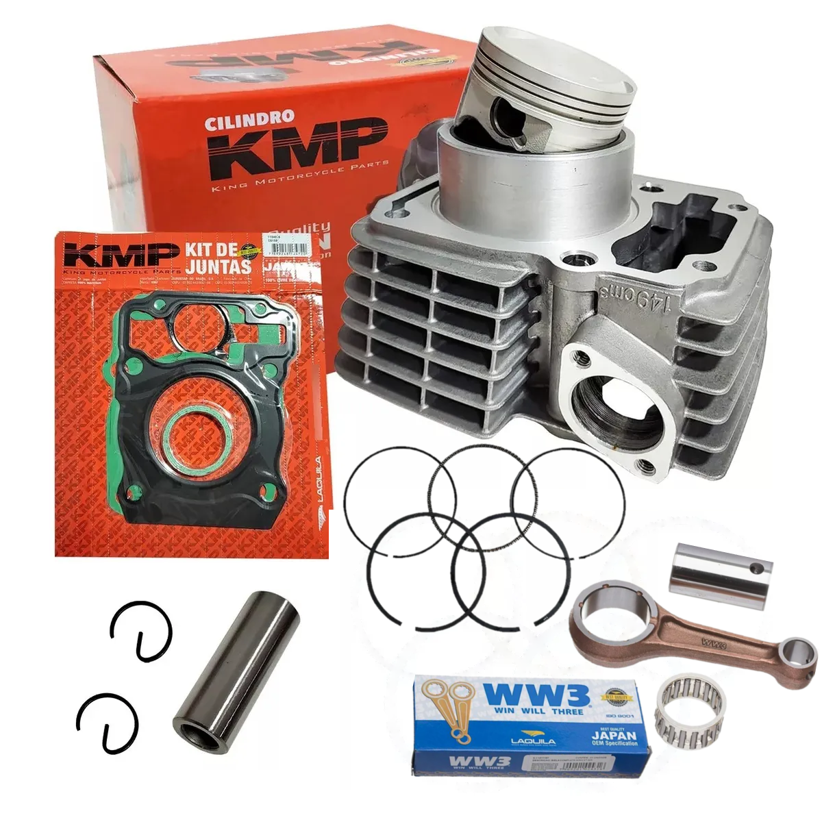 Kit Cilindro Biela Ww3 Titan Bros 150 2004 2005 2006 2007