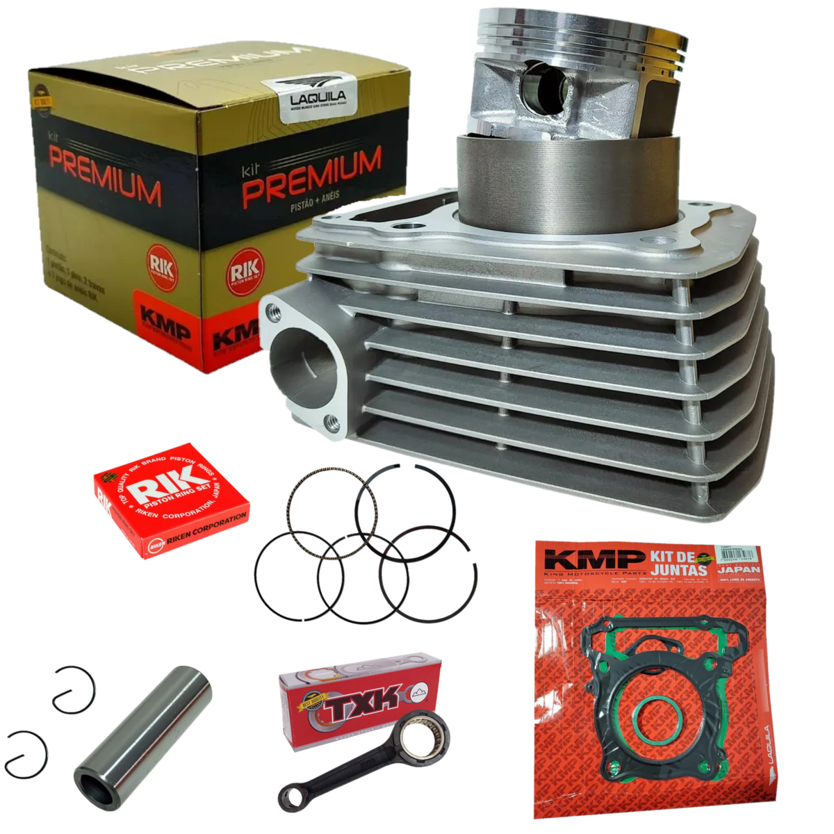 Kit Cilindro Cb XRE 300r 2009 2010 2011 PREMIUM Biela Txk