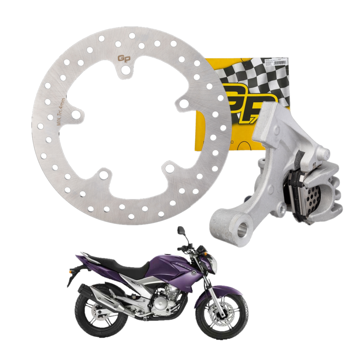 Disco Pinça De Freio Traseiro Fazer 250 2011/2017 S/ Abs