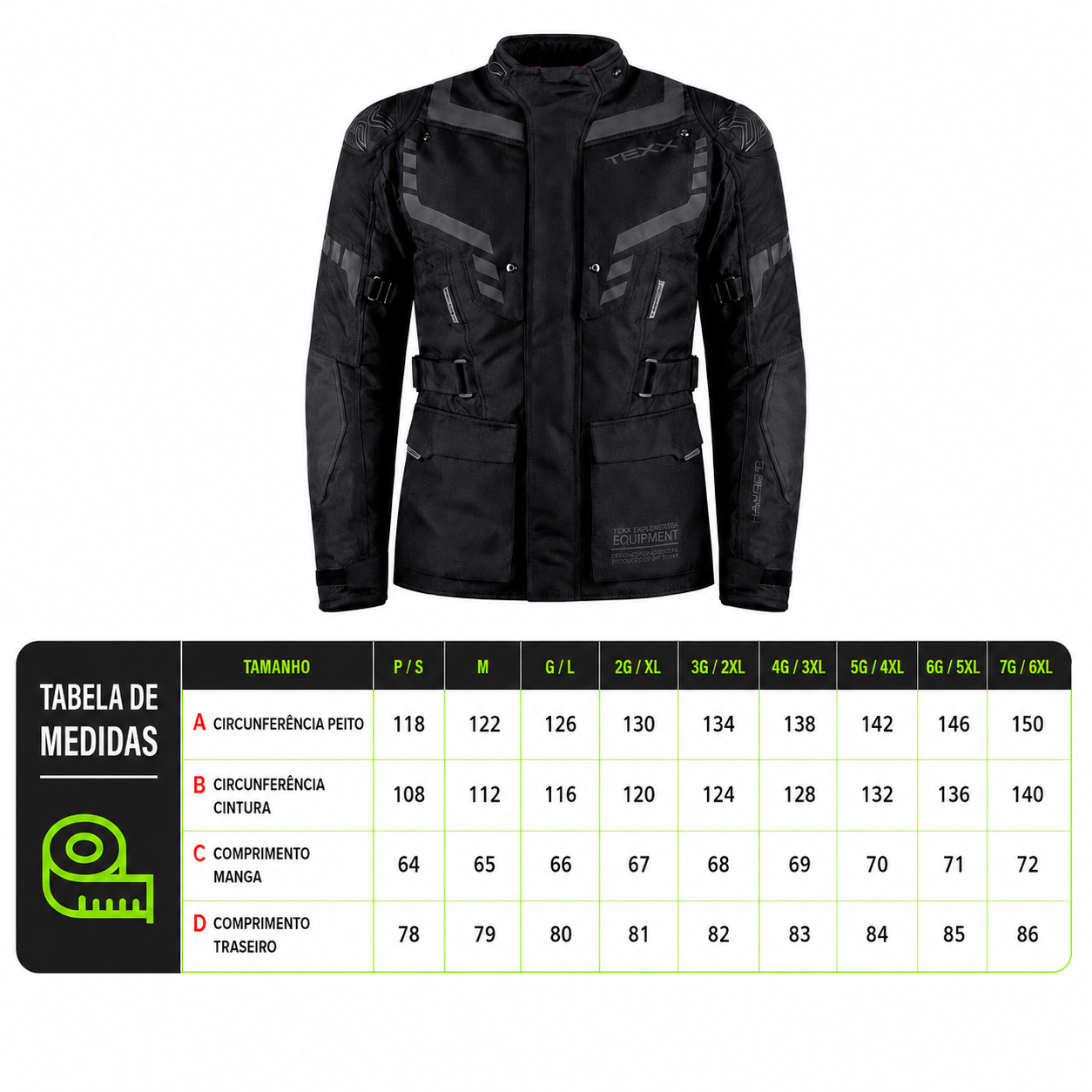 Roupa Moto Texx Armor 2 Conjunto Masculino Preto