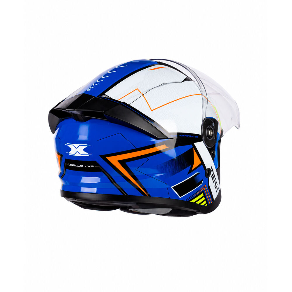 Capacete Moto Texx Aberto Ugello V2 Atlas Branco Azul